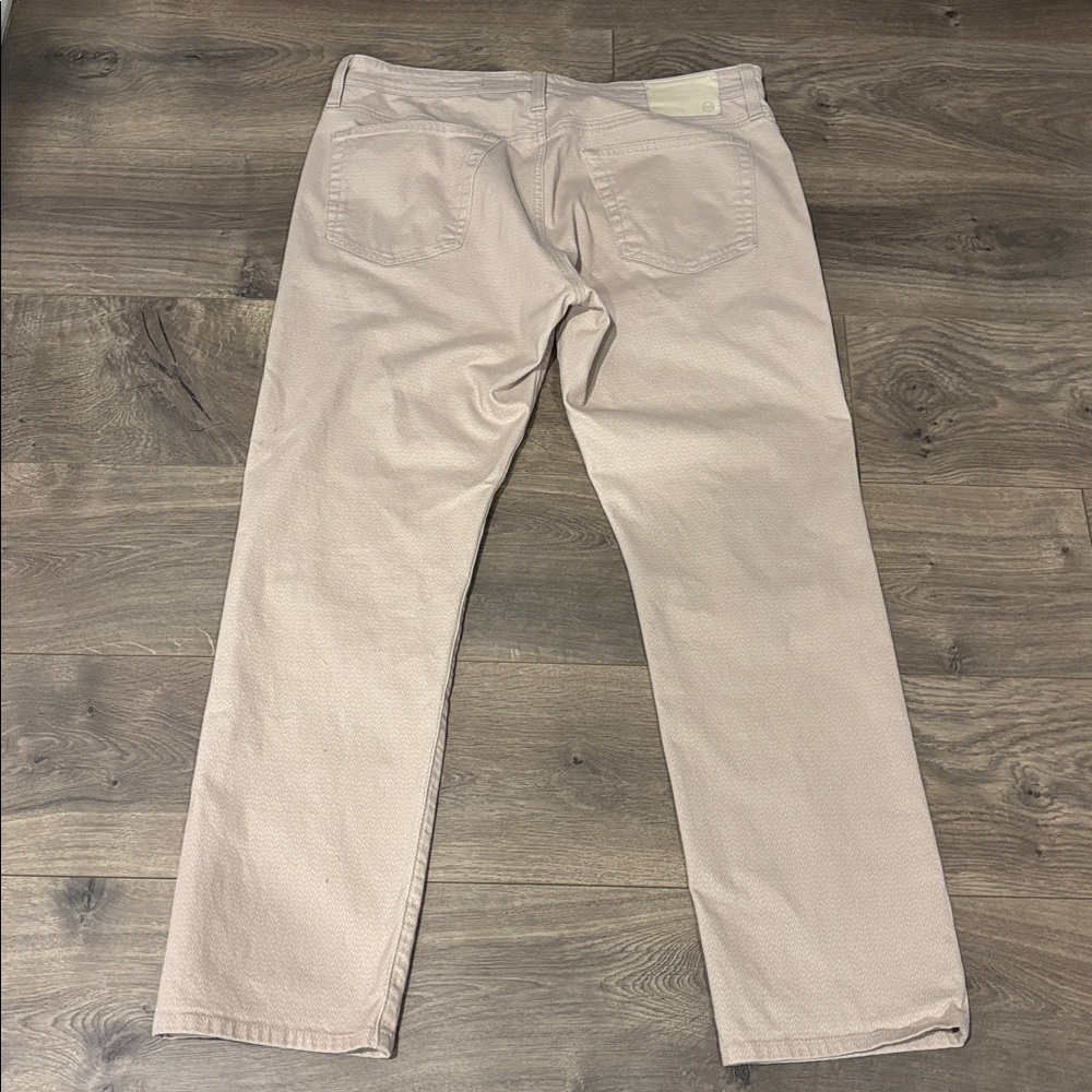 Men's Adriano Goldschmied Everett slim straight white herringbone Pants 35 x 32 - Picture 4 of 9